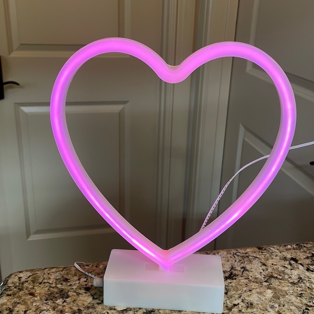 Heart neon sign